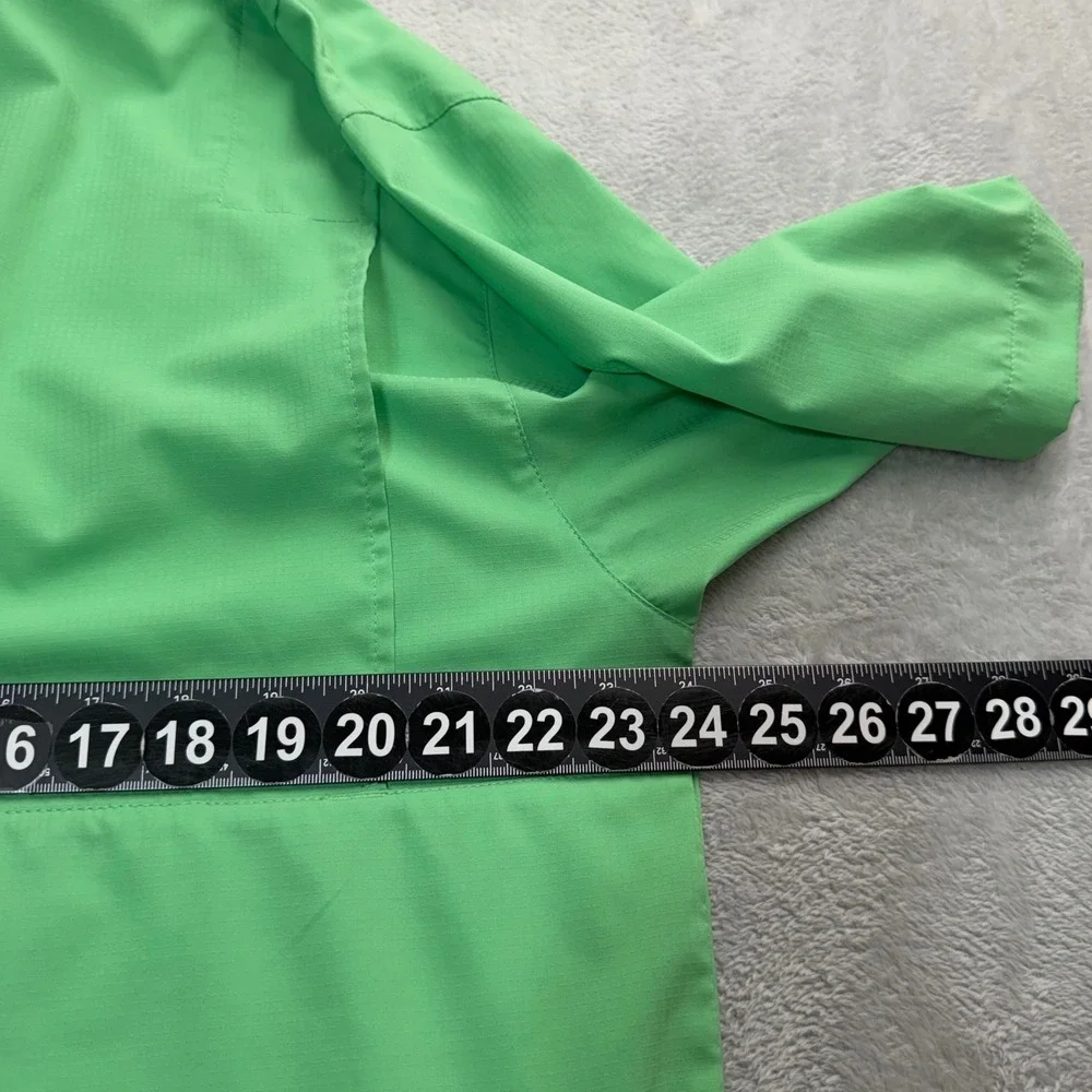 Columbia Shirt Men Large Tall Green PFG Tamiami II Omni Shade Short Sleeve Vent